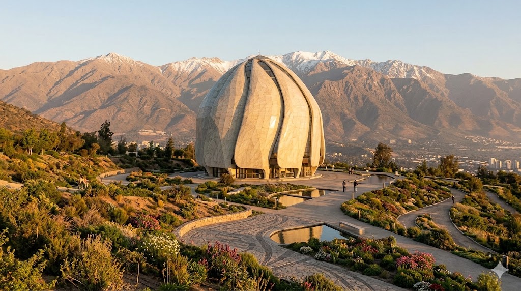 Templo Bahai: Te invitamos a vivir una experiencia mágica donde conocerás el maravilloso templo bahai donde podrás tener un tiempo para estar en tranquilidad apreciando una vista hermosa de Santiago.